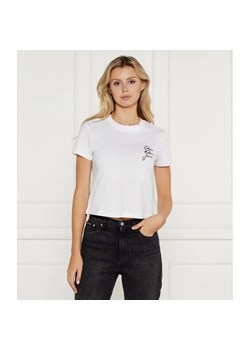 Calvin Klein Jeans T-shirt | Cropped Fit ze sklepu Gomez Fashion Store w kategorii Bluzki damskie - zdjęcie 184522555