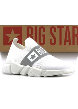 Wsuwane sneakersy damskie z przewiewnej tkaniny - BIG STAR JJ274297, białe ze sklepu ulubioneobuwie w kategorii Buty sportowe damskie - zdjęcie 184524718
