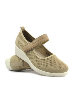 Półbuty, buty damskie zdrowotne - UNISOFT 23TX02-6016, beżowe ze sklepu ulubioneobuwie w kategorii Półbuty damskie - zdjęcie 184524788