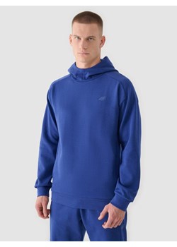 Męska bluza nierozpinana z kapturem 4F 4FRAW24TSWSM2050 - granatowa ze sklepu Sportstylestory.com w kategorii Bluzy męskie - zdjęcie 184525775