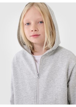 Chłopięca bluza dresowa rozpinana z kapturem 4f 4FJWMM00TSWSM1859 - szara ze sklepu Sportstylestory.com w kategorii Bluzy chłopięce - zdjęcie 184525847