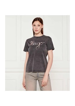 HUGO T-shirt Damacia_5 | Regular Fit ze sklepu Gomez Fashion Store w kategorii Bluzki damskie - zdjęcie 184526538