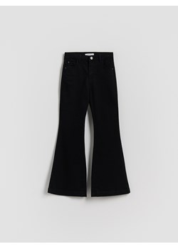 Reserved - Jeansy flare high waist - czarny ze sklepu Reserved w kategorii Spodnie dziewczęce - zdjęcie 184534019