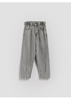 Reserved - Jeansy baggy high waist - jasnoszary ze sklepu Reserved w kategorii Spodnie dziewczęce - zdjęcie 184535679
