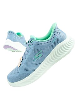 Buty Skechers Go Walk Now-Khloe Slip-Ins W 125643/BLGR niebieskie ze sklepu ButyModne.pl w kategorii Buty sportowe damskie - zdjęcie 184536469