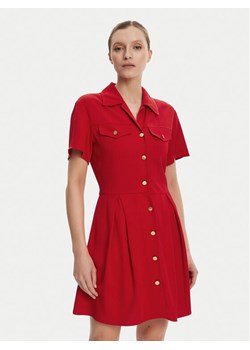 Tommy Hilfiger Sukienka koszulowa WW0WW45819 Czerwony Regular Fit ze sklepu MODIVO w kategorii Sukienki - zdjęcie 184536719