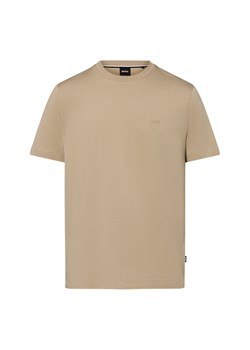 BOSS Koszulka męska - Thompson Mężczyźni Bawełna beżowy jednolity ze sklepu vangraaf w kategorii T-shirty męskie - zdjęcie 184539056