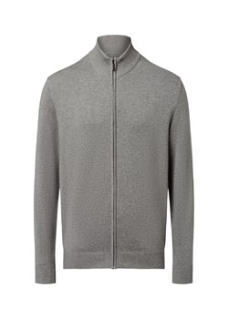 Nils Sundström Męski kardigan Mężczyźni drobna dzianina szary marmurkowy ze sklepu vangraaf w kategorii Swetry męskie - zdjęcie 184539079