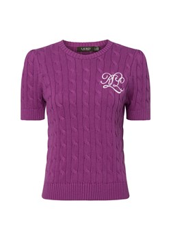 Lauren Ralph Lauren Sweter damski z dzianiny Kobiety Bawełna lila jednolity ze sklepu vangraaf w kategorii Swetry damskie - zdjęcie 184539088