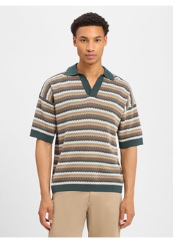 Drykorn Męska koszulka polo - Laurenzzo Mężczyźni Bawełna jodłowy w paski ze sklepu vangraaf w kategorii T-shirty męskie - zdjęcie 184539116