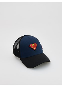 Reserved - Czapka z daszkiem Superman - granatowy ze sklepu Reserved w kategorii Czapki dziecięce - zdjęcie 184539146