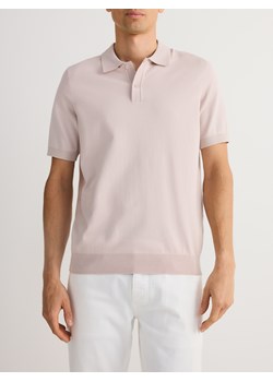 Reserved - Sweter polo z wiskozą - pastelowy róż ze sklepu Reserved w kategorii Swetry męskie - zdjęcie 184539218