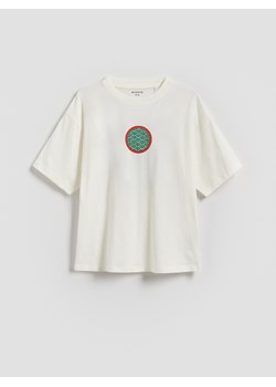 Reserved - T-shirt z nadrukiem - biały ze sklepu Reserved w kategorii T-shirty chłopięce - zdjęcie 184540088