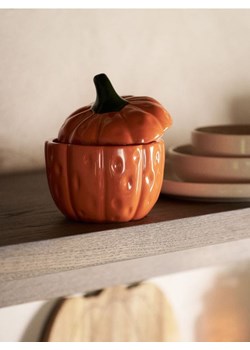 Sinsay - Ceramiczny pojemnik na żywność w kształcie dyni - pomarańczowy ze sklepu Sinsay w kategorii Pojemniki kuchenne - zdjęcie 184541326