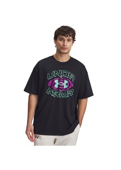 Męski t-shirt z nadrukiem UA M HWT Hoops Hoopnotic SS - czarny ze sklepu Sportstylestory.com w kategorii T-shirty męskie - zdjęcie 184542377