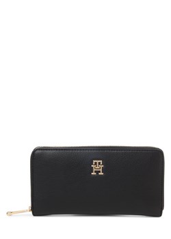Tommy Hilfiger Portfel damski Kobiety Sztuczne włókno czarny jednolity ze sklepu vangraaf w kategorii Portfele damskie - zdjęcie 184544236