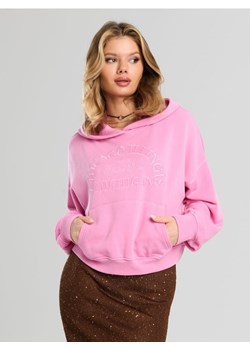 Sinsay - Bluza hoodie z haftowanym napisem - różowy ze sklepu Sinsay w kategorii Bluzy damskie - zdjęcie 184546907