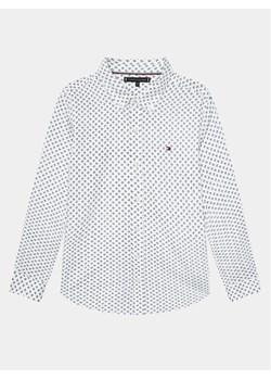 Tommy Hilfiger Koszula Mini Monogram Print Shirt L/S KB0KB08735 Biały Regular Fit ze sklepu MODIVO w kategorii Koszule chłopięce - zdjęcie 184547046