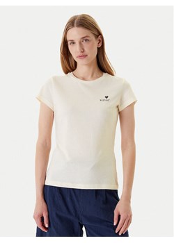 Mustang T-Shirt Loa 1016509 Écru Slim Fit ze sklepu MODIVO w kategorii Bluzki damskie - zdjęcie 184547087