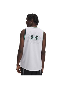 Męski top do koszykówki Under Armour Zone Pro Mesh Tank Graphic - biały ze sklepu Sportstylestory.com w kategorii T-shirty męskie - zdjęcie 184547638