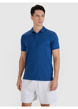 Męska koszulka polo 4F 4FWMM00TPTSM367 - granatowa ze sklepu Sportstylestory.com w kategorii T-shirty męskie - zdjęcie 184547795