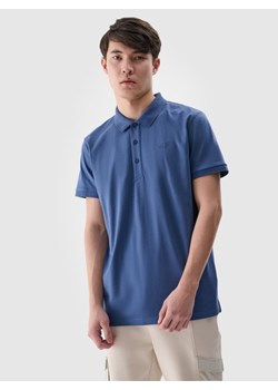 Męska koszulka polo 4F 4FWMM00TPTSM367 - niebieska ze sklepu Sportstylestory.com w kategorii T-shirty męskie - zdjęcie 184547806