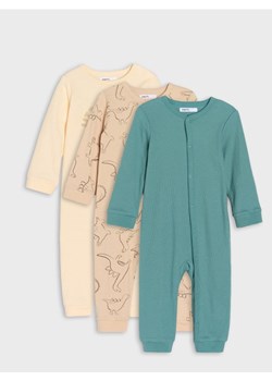 Sinsay - Pajacyki 3 pack - kremowy ze sklepu Sinsay w kategorii Odzież dla niemowląt - zdjęcie 184548395