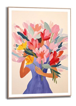 Orangewallz Druk artystyczny &quot;Dressed Lady Flowers&quot; w ramce - 50 x 70 cm ze sklepu Limango Polska w kategorii Obrazy - zdjęcie 184548449