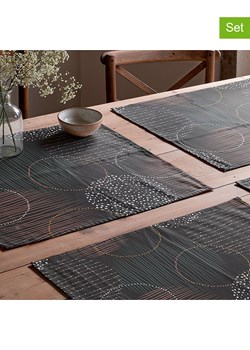Mint Rugs Podkładki stołowe (2 szt.) w kolorze antracytowo-żółto-białym - 50 x 40 cm ze sklepu Limango Polska w kategorii Podkładki na stół - zdjęcie 184548609