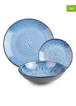 Ibili 12-częściowy zestaw talerzy "Normandia" w kolorze niebieskim ze sklepu Limango Polska w kategorii Naczynia - zdjęcie 184548689