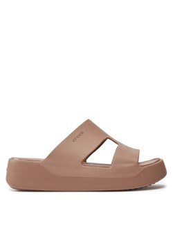 Klapki Crocs Getaway Platform H-Strap 209409 Beżowy ze sklepu eobuwie.pl w kategorii Klapki damskie - zdjęcie 184550086