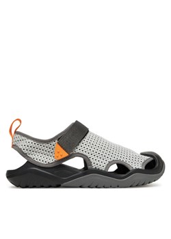 Sandały Crocs Swiftwater™ Mesh Deck 211095 Szary ze sklepu eobuwie.pl w kategorii Sandały damskie - zdjęcie 184550095