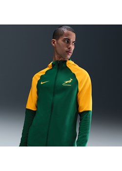 Męska bluza treningowa z kapturem i zamkiem na całej długości Nike Rugby Springboks - Zieleń ze sklepu Nike poland w kategorii Bluzy męskie - zdjęcie 184551176