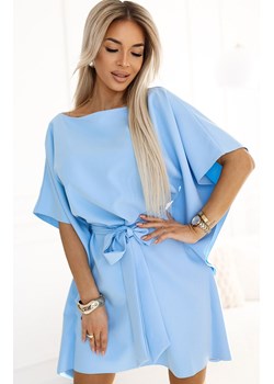 Sukienka nietoperz błękitna 287-36 Sofia, Kolor błękitny, Rozmiar 2XL/3XL, Numoco ze sklepu Primodo w kategorii Sukienki - zdjęcie 184552136
