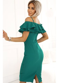 Dopasowana sukienka midi hiszpanka Carmen 599-2, Kolor zielony, Rozmiar L, Numoco ze sklepu Primodo w kategorii Sukienki - zdjęcie 184552158