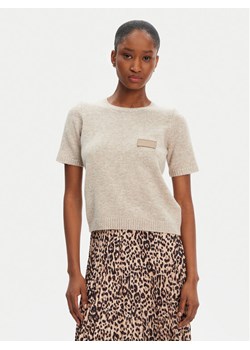 Munthe Sweter Pantas 252160425270 Beżowy Regular Fit ze sklepu MODIVO w kategorii Swetry damskie - zdjęcie 184553547