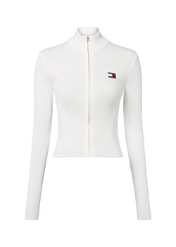 Tommy Jeans Damski kardigan z cienkiej dzianiny Kobiety biały jednolity ze sklepu vangraaf w kategorii Swetry damskie - zdjęcie 184554188