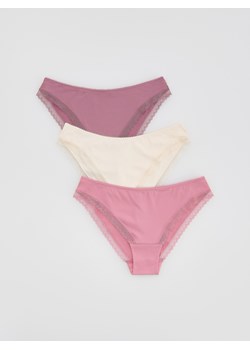 Reserved - Majtki typu bikini 3 pack - różowy ze sklepu Reserved w kategorii Majtki damskie - zdjęcie 184555889