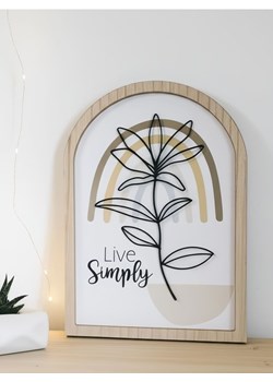 Sinsay - Ramka z grafiką z motywem kwiatowym - beżowy ze sklepu Sinsay w kategorii Dom - zdjęcie 184556997