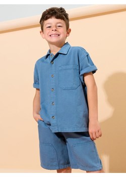 Sinsay - Szorty jeansowe z ozdobnymi przeszyciami - mid blue ze sklepu Sinsay w kategorii Spodenki chłopięce - zdjęcie 184557009