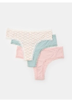 Sinsay - Stringi typu tanga 3 pack - wielobarwny ze sklepu Sinsay w kategorii Majtki damskie - zdjęcie 184557076