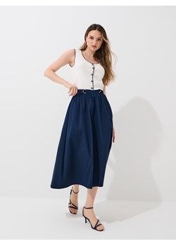 Mohito - Spódnica midi - granatowy ze sklepu Mohito w kategorii Spódnice - zdjęcie 184557757