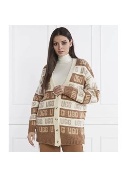 UGG Kardigan GRAPHIC LOGO | Oversize fit | z dodatkiem wełny ze sklepu Gomez Fashion Store w kategorii Swetry damskie - zdjęcie 184558075