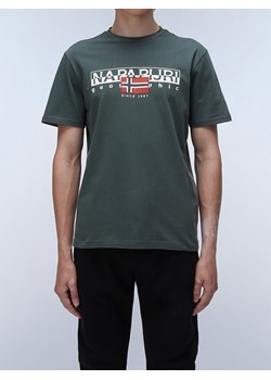 Napapijri Koszulka w kolorze zielonym ze sklepu Limango Polska w kategorii T-shirty męskie - zdjęcie 184559207
