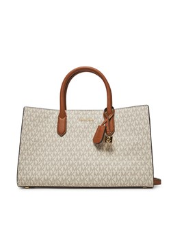 Torebka MICHAEL Michael Kors Scarlett Medium Signature Logo Satchel 30F4GETS2B Beżowy ze sklepu eobuwie.pl w kategorii Torebki damskie - zdjęcie 184560369