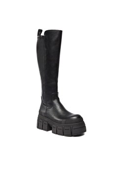 Buffalo Muszkieterki Gospher Stretch Boot 1622354 Czarny ze sklepu MODIVO w kategorii Kozaki damskie - zdjęcie 184560667