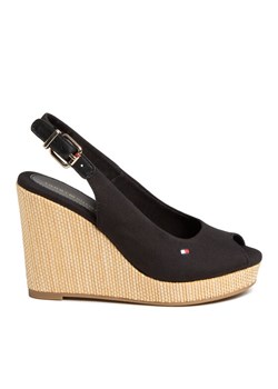 Tommy Hilfiger Espadryle Iconic Elena Sling Back Wedge FW0FW04789 Czarny ze sklepu MODIVO w kategorii Espadryle damskie - zdjęcie 184560746