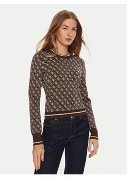 Guess Sweter Lise W4BR21 Z37K0 Brązowy Slim Fit ze sklepu MODIVO w kategorii Swetry damskie - zdjęcie 184560766