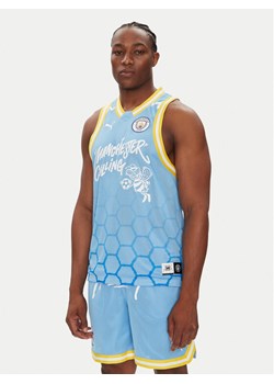 Puma Tank top Hoops Manchester City 631693 Błękitny Regular Fit ze sklepu MODIVO w kategorii T-shirty męskie - zdjęcie 184562218