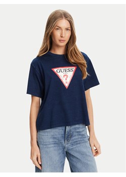 Guess Jeans T-Shirt W5GI20 KCTG1 Granatowy Regular Fit ze sklepu MODIVO w kategorii Bluzki damskie - zdjęcie 184562228